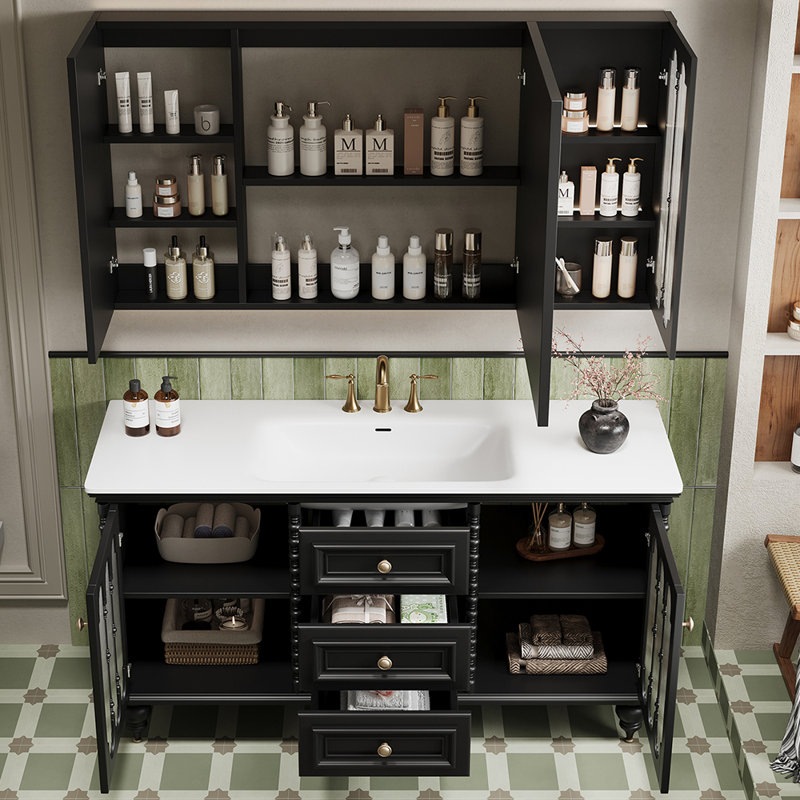 Armoire de salle de bain rétro, 51"