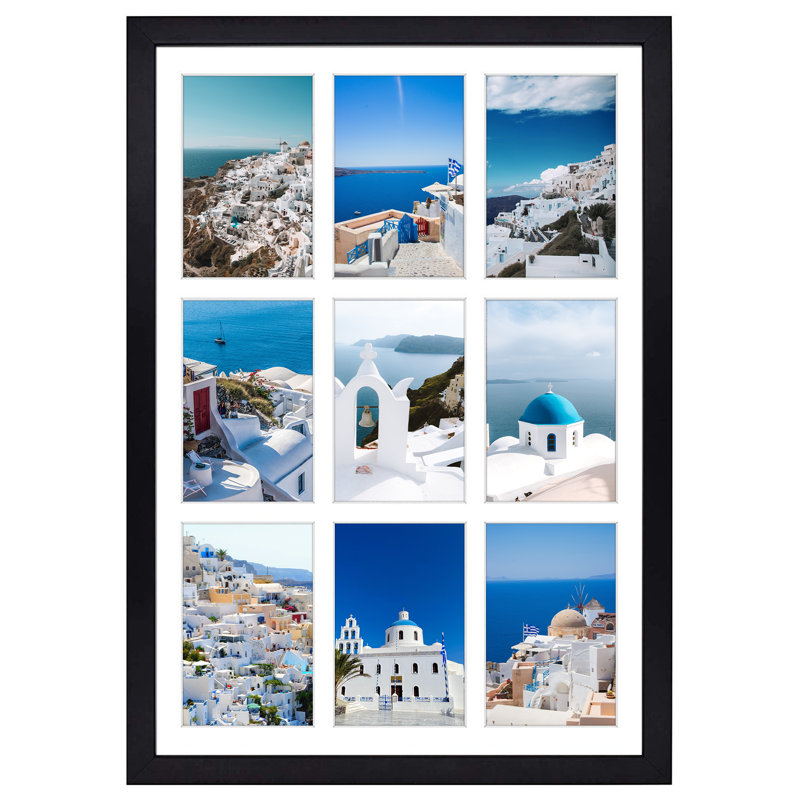 Black Wood Collage Picture Frame for 4x6 Photos