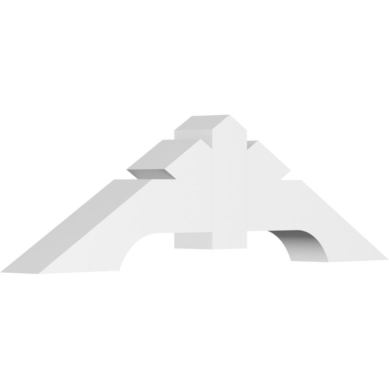 Support de pignon en PVC de qualité architecturale Vanguard, H 17,5 po x l 60 po (pas 7/12), P 6 po x F 6 po