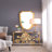 D16x31" Leaf Lamp With Marble Base, Gold