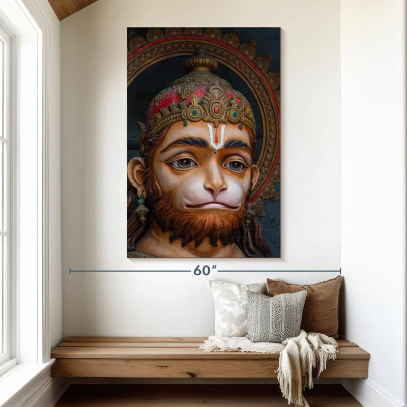 Adol dieu indou Hanuman Idol, H 51 po x l 34 po