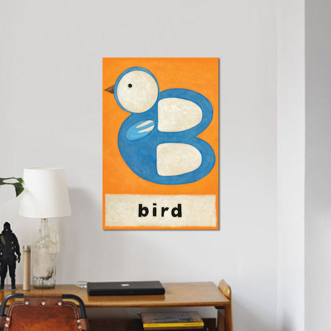 «B is for Bird», impression sur toile tendue, H 18 po x l 12 po x P 1,5 po, Toile tendue, Pas de tapis