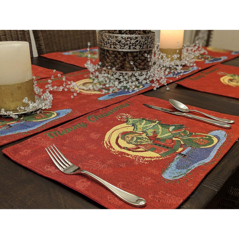 Ensemble de napperons 13 "x 19" Schafer Christmas Santa Clause
