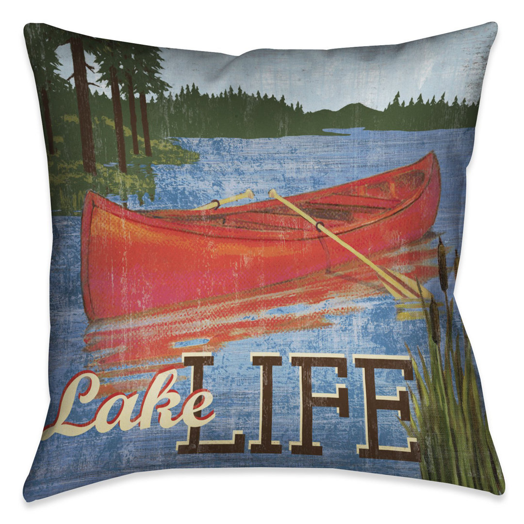 Lake Living Throw Pillow Laural Home