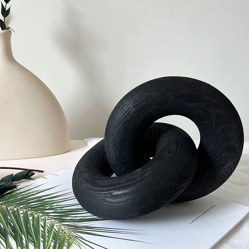 Dinara Chain Link Decor Sculpture, Black