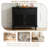 Kitchen Storage Cabinet with Drawers - Accent Cabinet with Carved Door, Floor Sideboard Buffet with Storage, Small Wood Credenza for Living Room, Dining Room, Entryway-1310766660