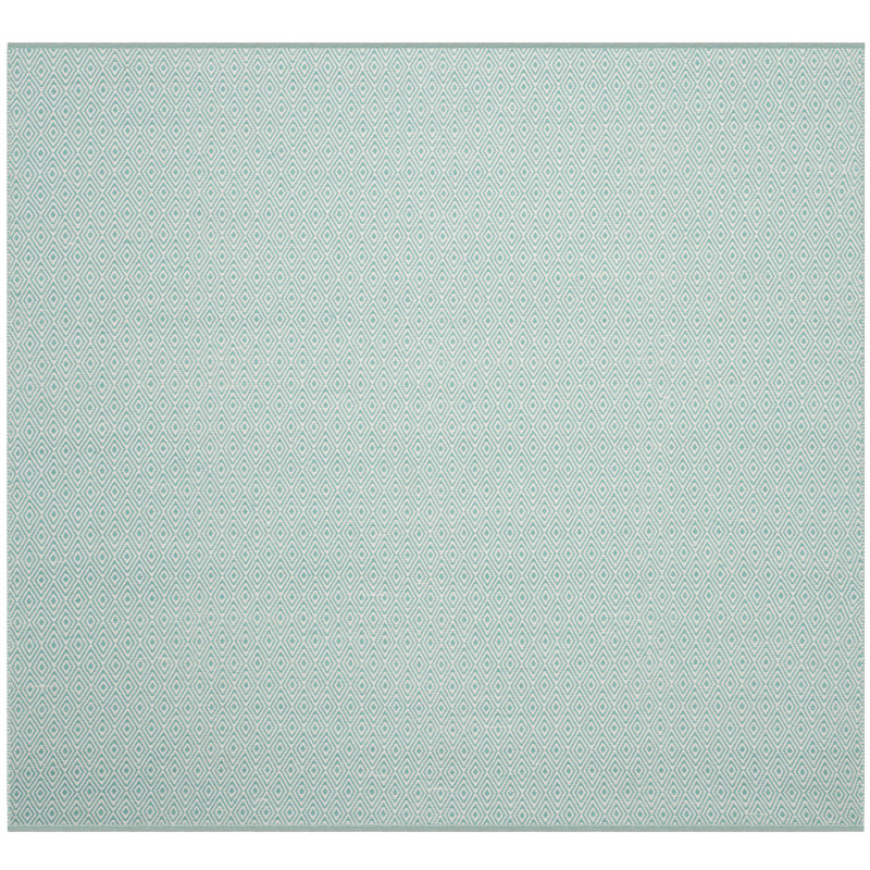 Dryden Hand Woven Cotton Geometric Rug, Square 6'