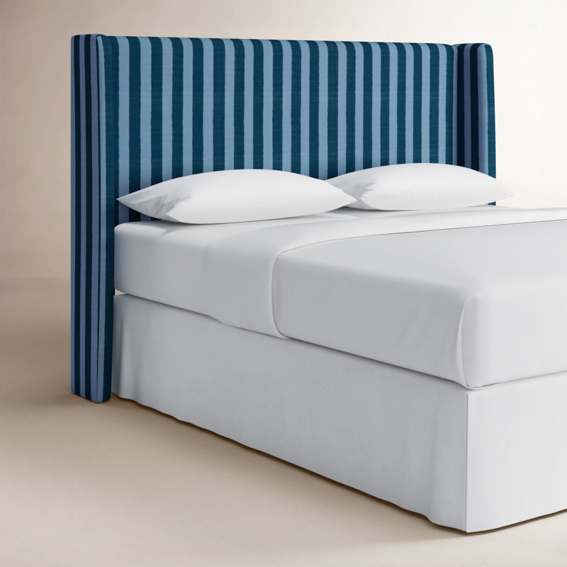 Stickland Upholstered Headboard, King, Brush Canopy Tonal Blue Oga