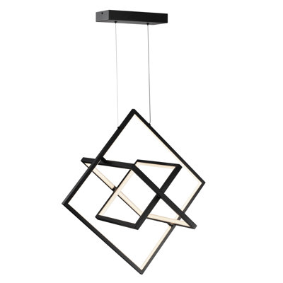 Patryk 3 - Light Black LED Unique/Statement Pendant