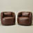 Bruschi 34" Wide Modern Faux Leather Upholstered Swivel Armchair (Set Of 2)-310443000