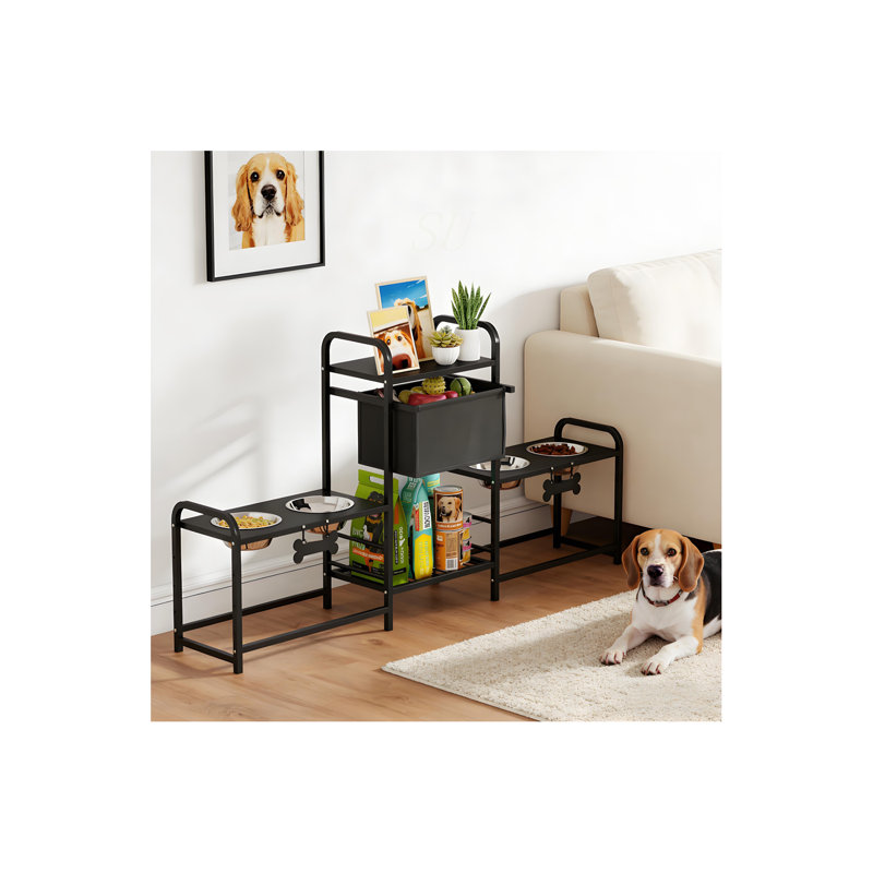Pet Feeding Station,Height Adjustable Dog Bowl Stand