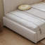 Beige Corduroy Upholstered Daybed with Secure Side Rails-20750608