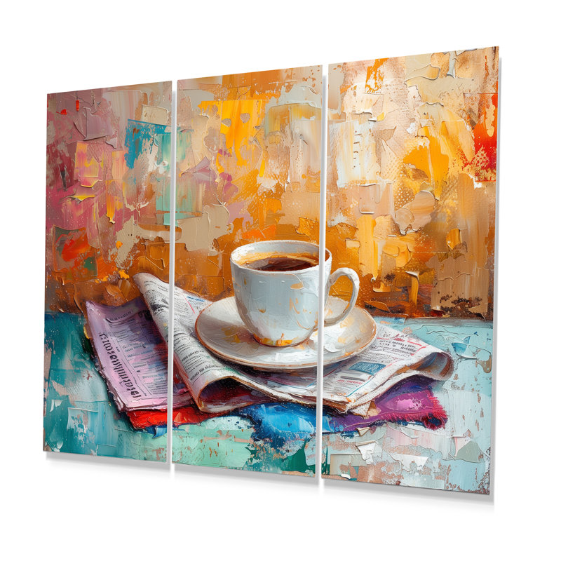 Morning Cozy Cup Of Coffee - Ensemble de décoration murale café, H 40 po x l 60 po x P 1 po