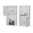 2 Bathroom Cabinets In White - Wall Mounted With Open Shelf For Smart Organization Modern And Practical Design-1645801266