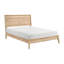 Grand lit classique de style classique Mid-Century, chêne naturel pour lit de chambre gracieux avec chêne, fusion et styles magnifiquement