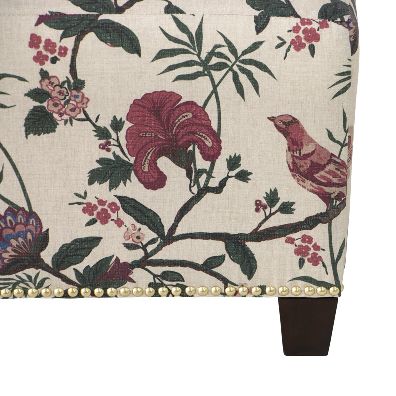 Arisha Upholstered Ottoman, Shaana Holiday Red