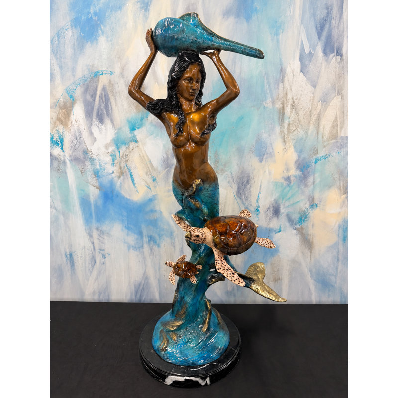 Gardien des marées, sculpture en bronze coulé