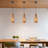 Retro Rattan Hand-Woven Pendant Light Adjustable Height