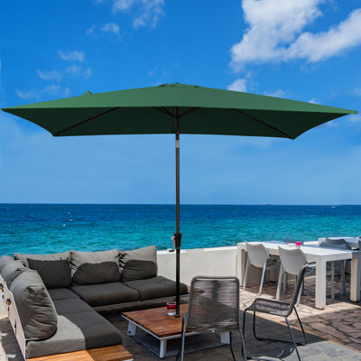 Parasol de marché rectangulaire inclinable 10 pi x 6 pi 5 po Le