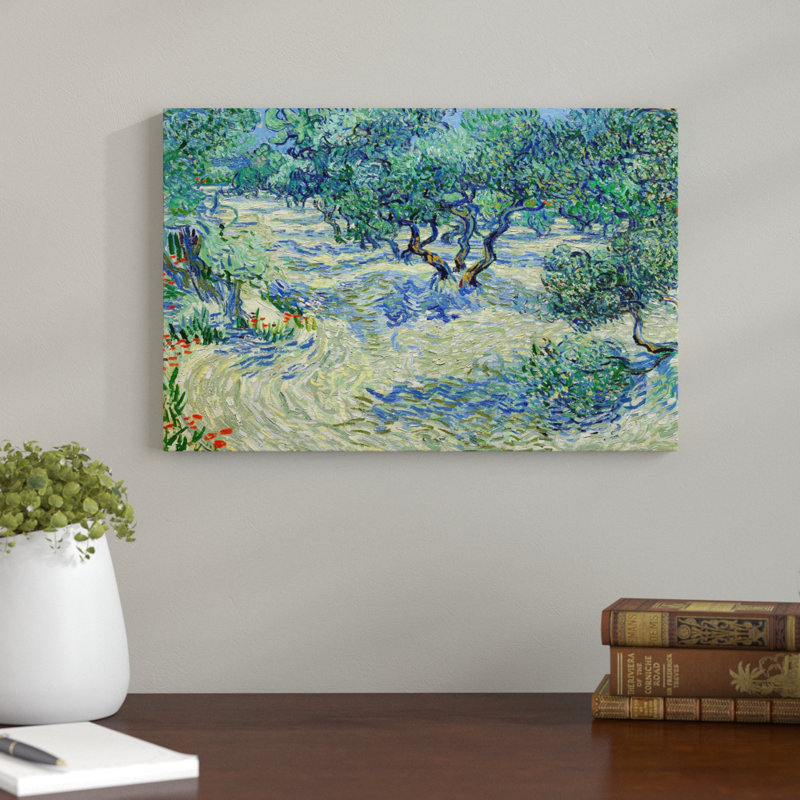 Olive Verger par Vincent Van Gogh - reproduction d'art sur toile, H 40 po x l 60 po x P 1,5 po, Toile tendue