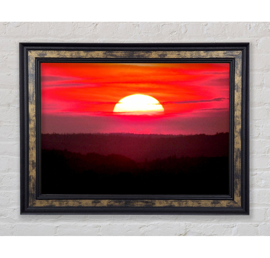 Pink Sunset Glaze - Einzelner Bilderrahmen Kunstdrucke