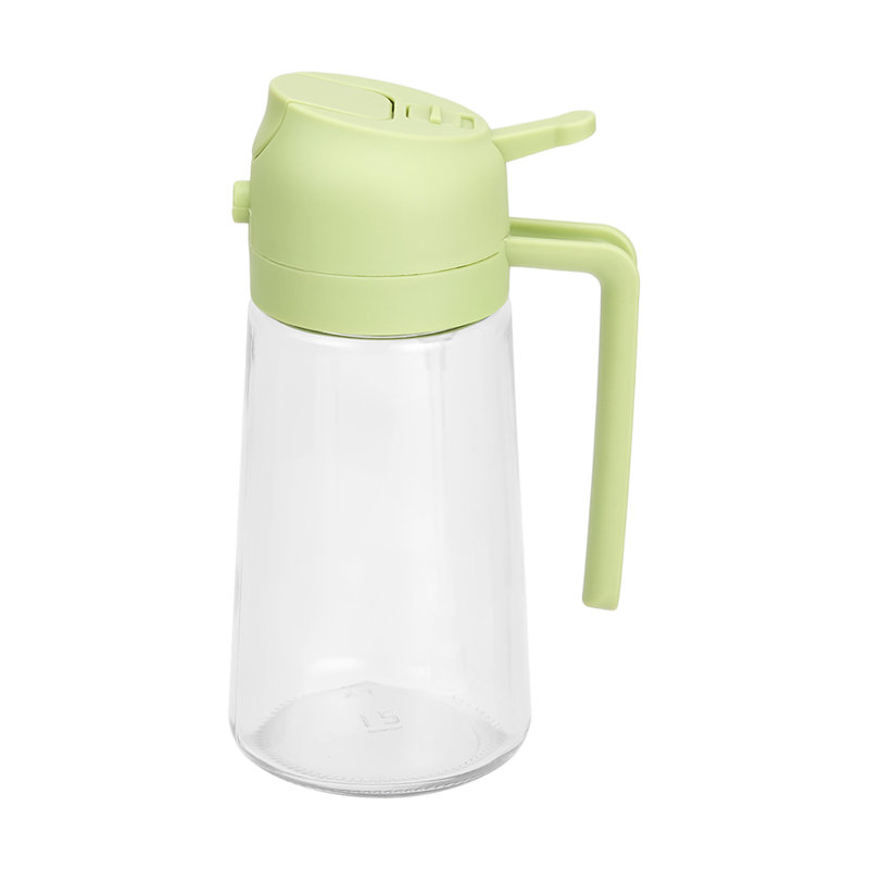 Single Oil / Vinegar Cruet, 18.5cm H x 8cm W x 8cm D, Green