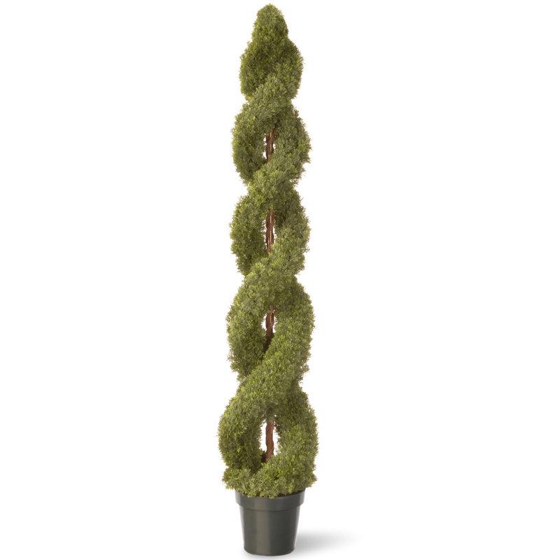 Spirale de cèdre artificiel double, H 72 po x l 16 po x P 16 po