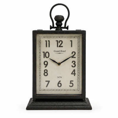 Mechanical Tabletop Clock in Gray
