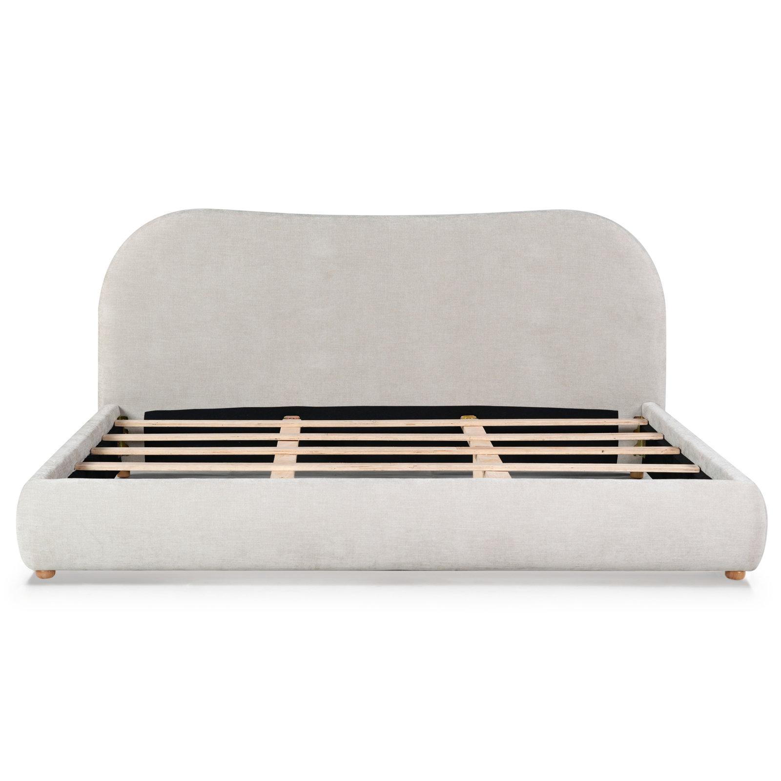 Lizzy Upholstered Bed, Queen, Natural/Beige