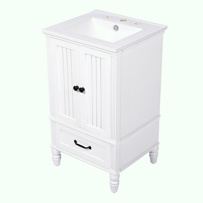 Meuble-lavabo blanc avec lavabo 20 po