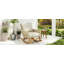 Chaise berçante moderne en osier avec coussins Rashad-1389461629-1389461627