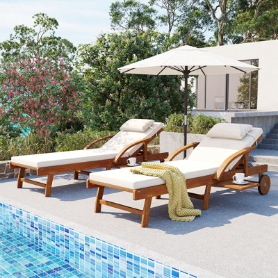 Ensemble de chaises longues d'extérieur 77,5 po U_Style