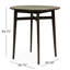 Table de bar d'extérieur en bois avec attrait rustique - plateau à lattes et structure de lattes de patio grises pour un salon contemporain