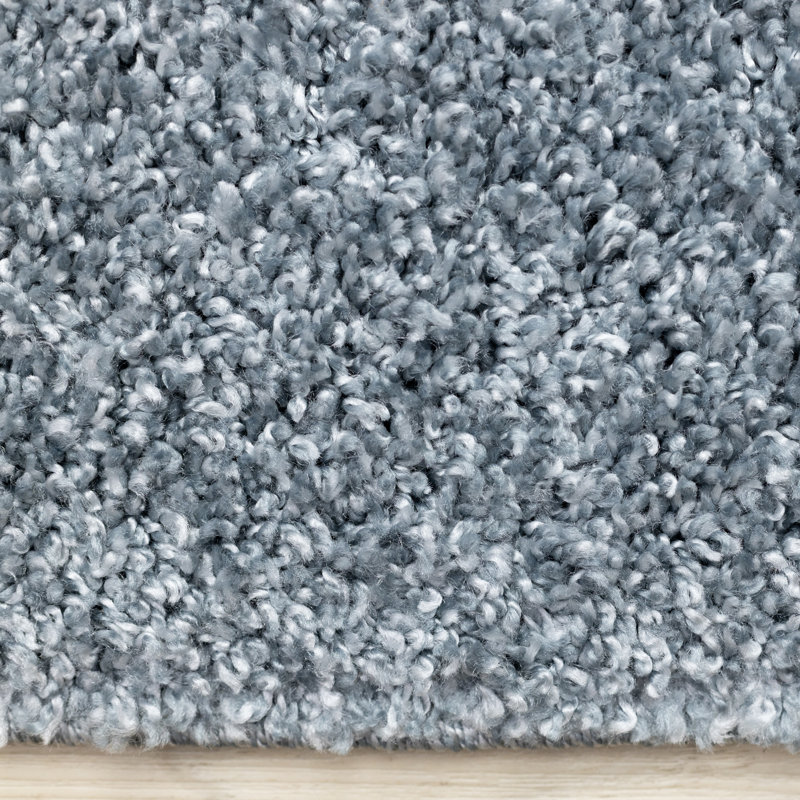 Vilho Blue Tonal/Solid Shag Performance Rug, Rectangle 5'3" x 7'7"