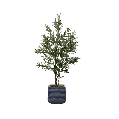 66.57'' Faux Olive Tree Tree in Planter