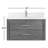 Cristo 36'' Wall Mounted Single Bathroom Vanity with Quartz Top-984156055