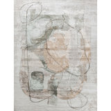 High-Quality Hand-Knotted Grey And Natural Area Rug