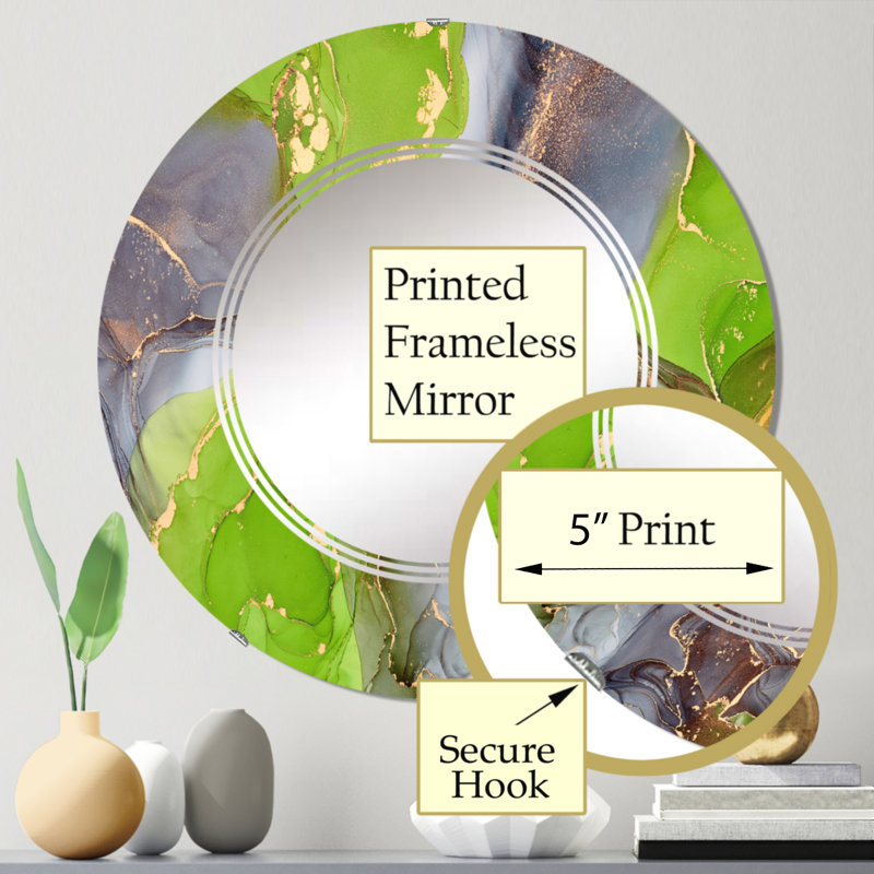 Miroir de salle de bain mural rond, 24 po x 24 po
