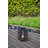 9x9x11.5" Black Bamboo Lantern with Open-Slat Design and White LED Candle-1523822878