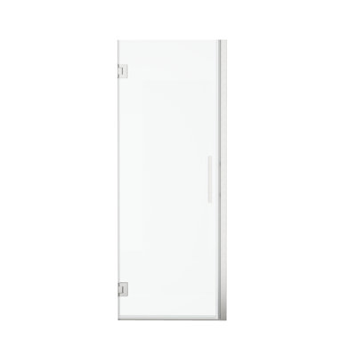 28-29 in.W x 72 in.H Hinged Frameless Shower Door with SGCC certified Tempered Glass,Brushed Nickel