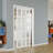 Sliding Door–5 Lite Frosted Glass Panel Design White MDF With Built-In Handles & Smooth Sliding Hardware-111767826