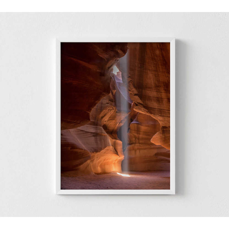 Sunbeam, rainure, reproduction, aquarelle, prêt à accrocher, 42" H x 56" W, Framed Print with Mat, White