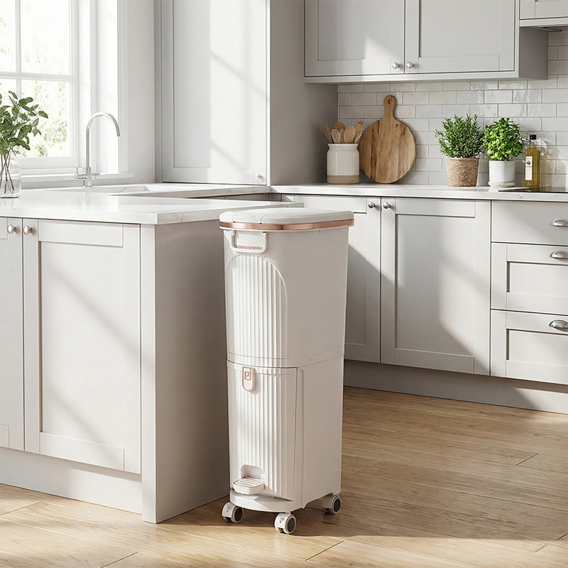Plastic Manual Lift Waste Bin - 38L