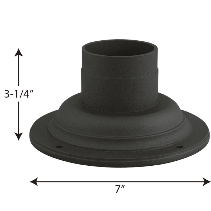 Base de pilier H 3,25 po Rawson, Noir