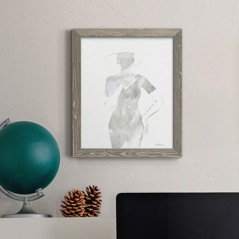 Fashion Cover I - Peinture sur toile encadrée, H 44 po x l 31 po x P 1 po, Gris