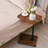 C Table End Table Adjustable Height,C Shaped End For Couch,Snack Tables,360°Swivel TV Tray Sofa Table,Tables That Slide Under,Coffee Sidetable, Walnut Color