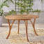 Élégante table circulaire d'extérieur en bois d'acacia, pour tout ensemble de patio-1860984968
