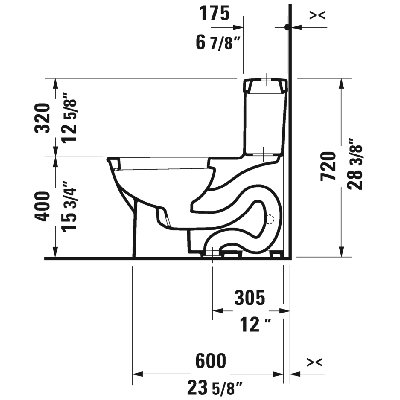 Darling New 1.28 GPF Elongated One-Piece Toilet (Seat Not Included)