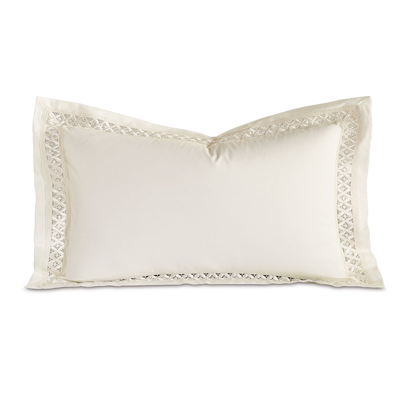 Juliet 100% Cotton Envelope Sham, King, Ivory/Ivory