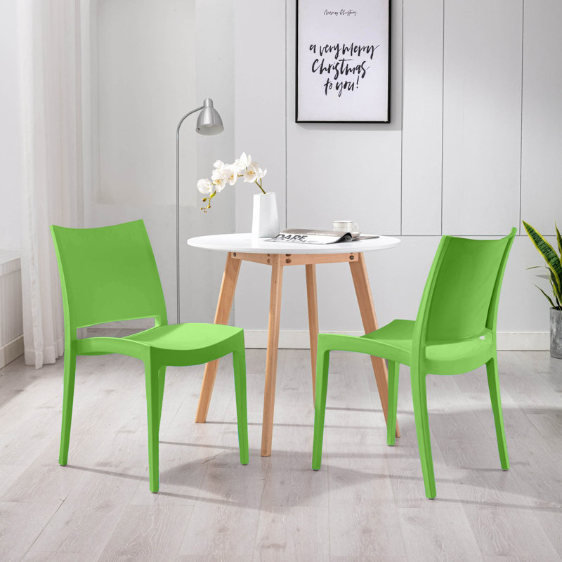 Deangalo 18.31'' H Stacking Side Chair, Green